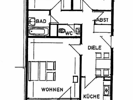 Gut geschnittene 3 Zimmer Wohnung mit Balkon