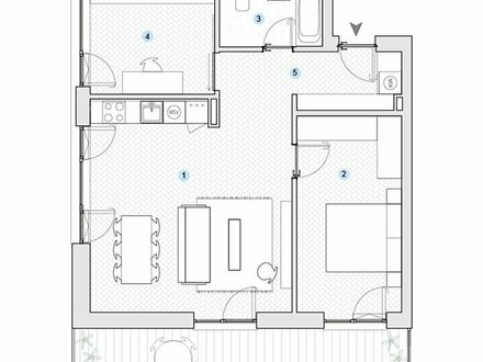 Geschmackvolle Wohnung mit zwei Zimmern in Maulburg