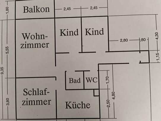 Sonnige 4 Zimmerwohnung in der 4. Etage