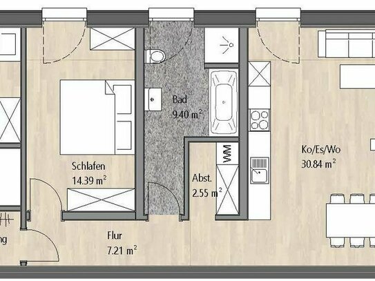 *** Tageslichtbad inklusive*** VIO P4 - Wohnung 16 - 1.OG