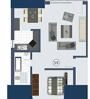 2 Zimmer Wohnung mit Balkon zum Wohlfühlen!