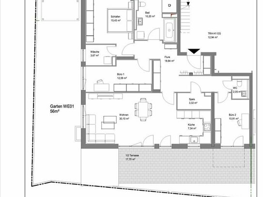 3 Zimmerwohnung in neuem Mehrfamilienhaus in Nagold!