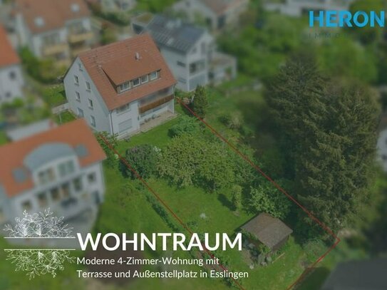 WOHNTRAUM - Moderne 4-Zimmer-Wohnung mit Terrasse und Außenstellplatz in Esslingen
