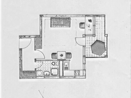 Marko Winter Immobilien - Mosbach: 1 Zimmer-Appartement mit Balkon im Mehrfamilienhaus