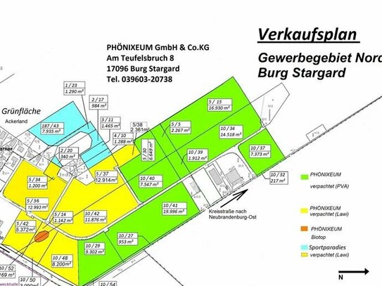 Preisgünstige gewerbliche Baugrundstücke im GG NORD, Burg Stargard