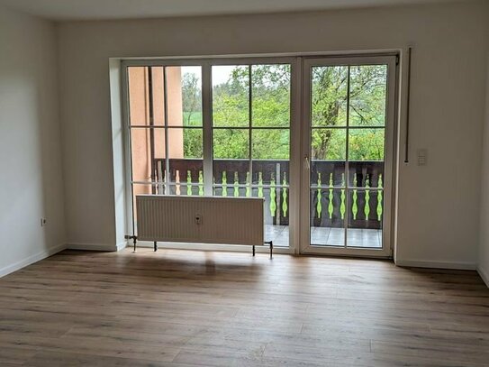 sanierte, helle 4 Zimmer Wohnung mit Balkon und Blick ins Grüne