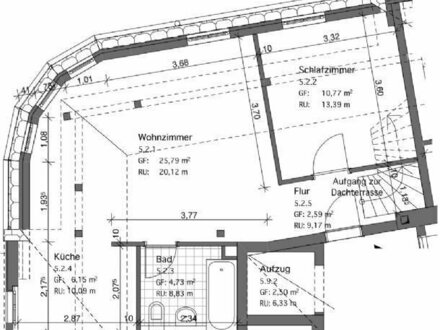 3-Raum Maisonette-Wohnung mit Dachterrasse