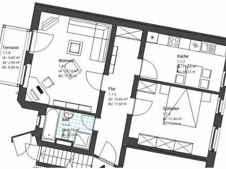 herrliche 2-Raum Wohnung im Erdgeschoss mit EBK und Südbalkon