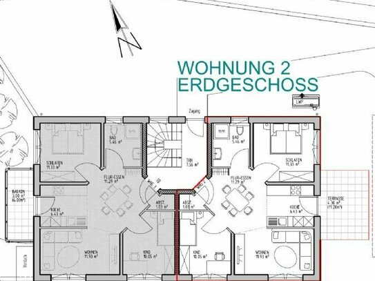 Energieeffiziente 3-Zimmer-Erdgeschosswohnung mit Terrasse