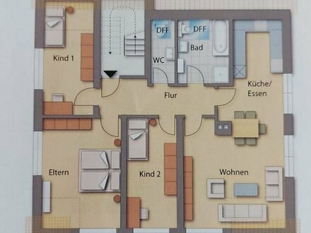 Moderne 4 Zimmer Wohnung mit Garage und Garten und zusätzlichem Spitzboden in Mühlhausen