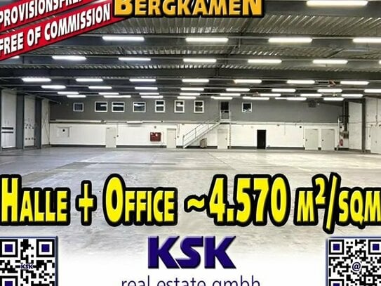 Hallen + Office ~4.050,00+520 m²/sqm in Bergkamen NRW