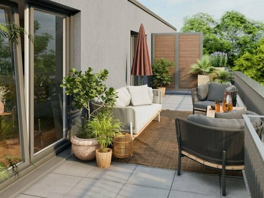 NEUBAU JOLIE: 2 Zimmer-Wohnung mit sonniger Dachterrasse