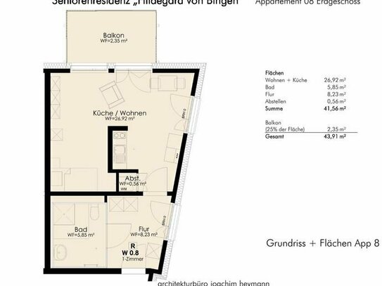 Betreutes Wohnen - 1 Zimmer Appartement