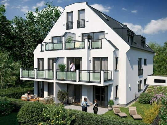 Ruhige Lage: Sonnige 3-Zi.-Neubau-Whg.,9m² SW-Balkon, Lift, KfW55-Effizienzhaus, Tageslichtbad + Gäste-WC