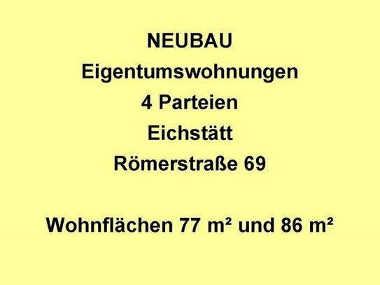 NEUBAU in Eichstätt - 4 Eigentumswohnungen - provisionsfrei