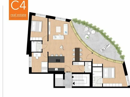 Attraktive 4- Zimmer- Eigentumswohnung im Neubau in absoluter Uninähe