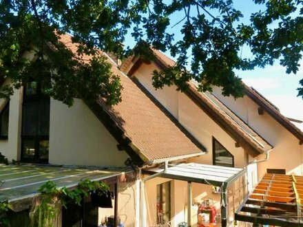 Extravagantes Einfamilienhaus mit separater Dachgeschosswohnung und Wellnessbereich, in herrlicher Waldrandlage