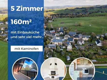 360° Tour, renovierte 5 Zimmer Wohnung im Erzgebirge / Jahnsdorf nahe Chemnitz zu vermieten mit Kaminofen