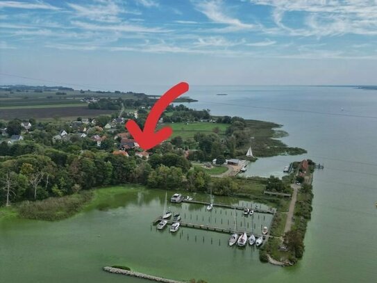 Blick auf Hafen und Karniner Brücke - Einfamilienhaus und Bauplatz in Karnin / Insel Usedom