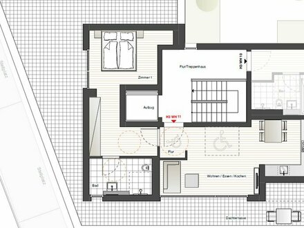 PRE-SALE! Neubauwohnung, 2 Zimmer mit Dachterrasse, Nähe Schwarz-Campus und Audi