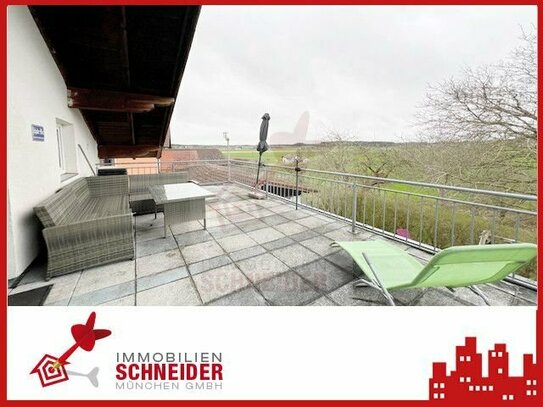 IMMOBILIEN SCHNEIDER -Steinhöring- schöne 4 Zimmer DG-Wohnung mit großer Dachterrasse und Wohnküche