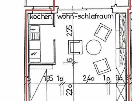 Helle, vorteilhaft geschnittene Einraum-Wohnung mit Blick ins Grüne im Hammer Süden