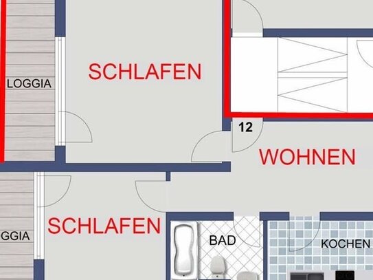 2-Raum-Eigentumswohnung mit 2 Balkon in ruhiger Lage von Köln-Lövenich