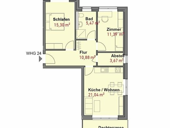 Wohnungstyp 6, Wohnung 24, Haus 2