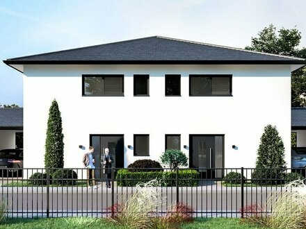 Elegante Walmdach Neubau Doppelhaushälfte mit 2 Bädern & 5 Zimmern in Toplage Erding