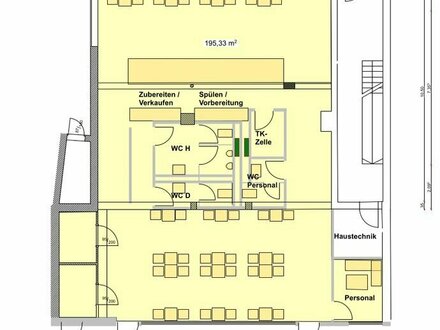 ERSTBEZUG für Tagescafé oder Restaurant NACH SANIERUNG des Bestandsgebäudes - Fertigstellung 2026