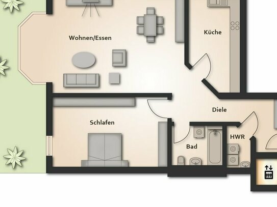 Großzügige 2,5-Zimmer-Eigentumswohnung mit TG-Stellplatz