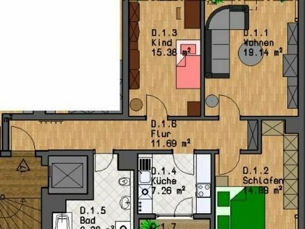 3-Zimmer Wohnung mit Dachterrasse in Gohlis