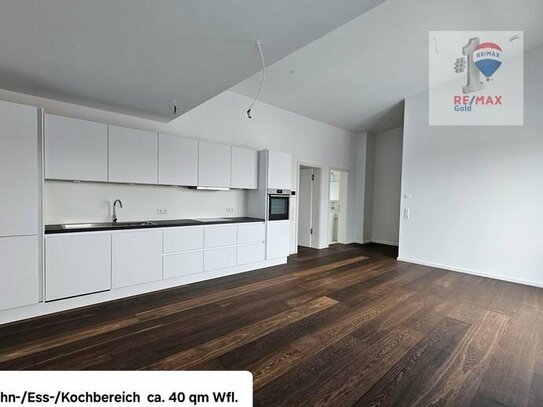 NEUBAU - Hübsche 2-Zimmer-Wohnung mit EBK, Terrasse und PKW-Stellplatz - SOFORT BEZIEHBAR