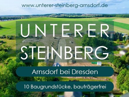 Exklusives Wohngebiet in Arnsdorf b. Dresden - 10 Baugrundstücke (bauträgerfrei) - EFH und DHH möglich