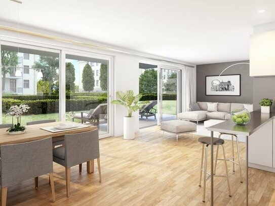 Nachhaltiges Wohnen in Niedernberg - Exklusive 4-Zimmer Wohnung mit Terrasse und Gartenanteil