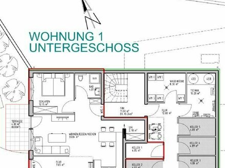 Energieeffiziente 2-Zimmer-Untergeschosswohnung mit Terrasse