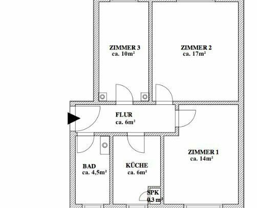 3-Raum Wohnung in Dömitz von privat