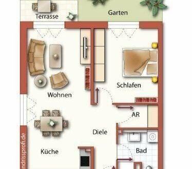 Erstbezug: Top 2-Zimmer-Wohnung mit Terrasse und Tiefgarage in ruhiger Wohnlage in Katzwang!