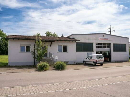 Großzügiges Gewerbegrundstück mit Werkstatthalle, Büro und Ausbaupotential, in bester Lage zur B317