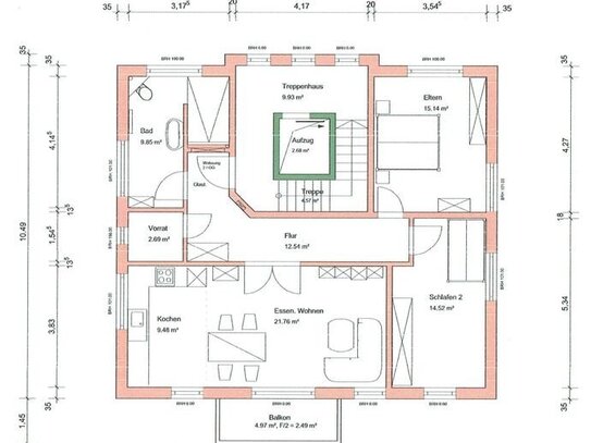 Jetzt Rohbaubesichtigung - Bad Wörishofen - Lift, Neubau, KFW 40, 3-Zimmer Wohnung, mit ca. 88,5 qm Wfl.,1.OG im 3-Fam.…