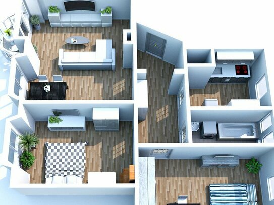 großzügige 3-Raum-Wohnung mit Balkon und KFZ-Stellplatz im Zentrum von Döbeln