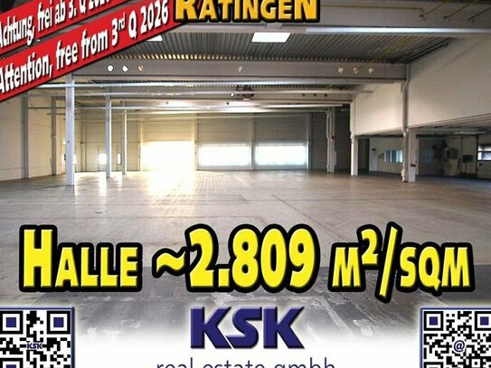 Nähe BAB ~2.784 m²/sqm Halle + ~26 m²/sqm Office, Close to Motorway)