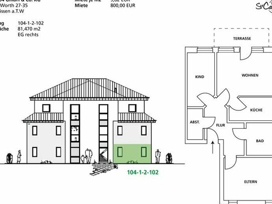 Moderne 3-Zimmer-Wohnung in Dissen a.T.W