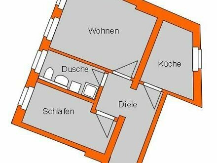 Studenten-Wohnung im 2. Obergeschoss