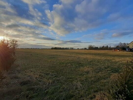 Viel Land soweit das Auge reicht. Am Dorfrand in Ruhe!