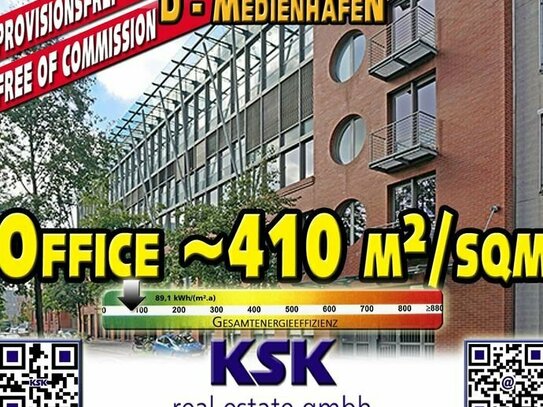 Top Büros im Medienhafen ~410 m² /sqm - Top Offices in the Media Harbour