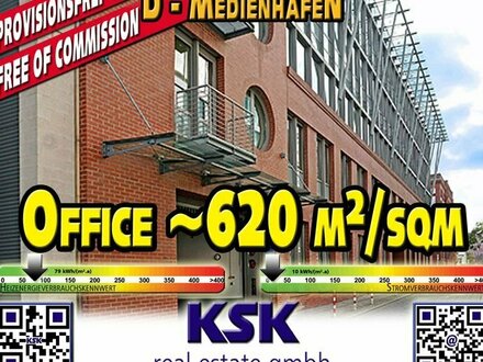 Top Büros im Medienhafen ~620 m² /sqm - Top Offices in the Media Harbour