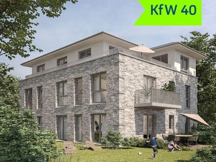 KfW 40 Penthouse mit Dachterrasse, Aufzug und Außenrollläden