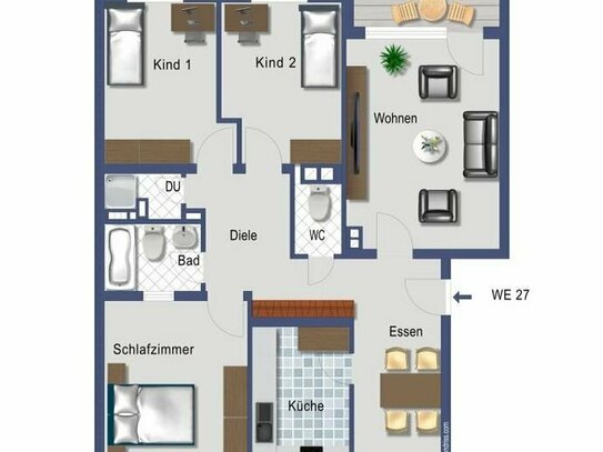 Provisionsfrei zur Kapitalanlage - 2014 sanierte Eigentumswohnung mit Balkon