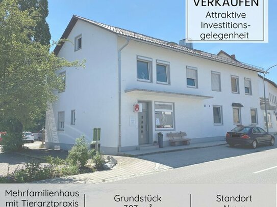 Attraktive Investitionsgelegenheit: Mehrfamilienhaus mit vermieteter Tierarztpraxis und zwei Wohnungen